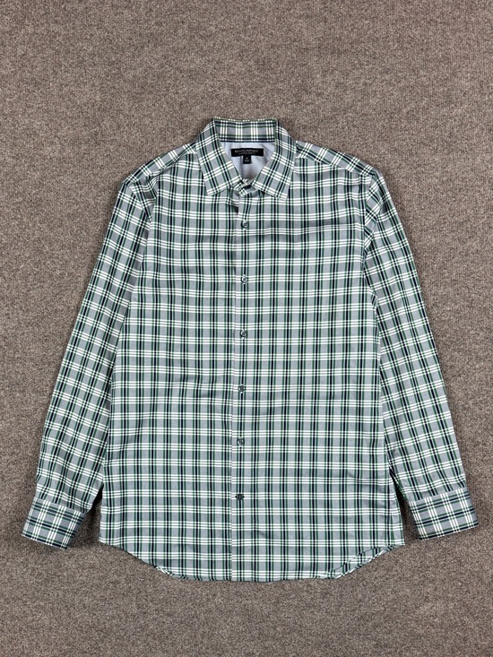 Banana Republic Other - Banana Republic Green Blue Plaid Button Up Shirt Men’s Medium Non-Iron Slim Fit